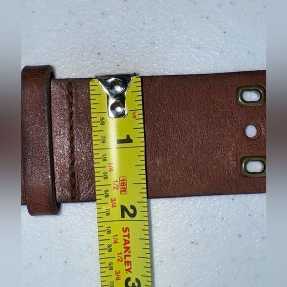 Vintage Ralph Lauren Leather brass grommet belt sz M EUC - Picture 11 of 12